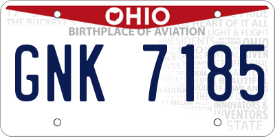 OH license plate GNK7185