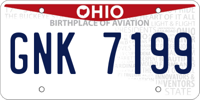 OH license plate GNK7199
