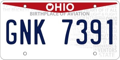 OH license plate GNK7391