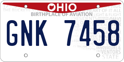 OH license plate GNK7458