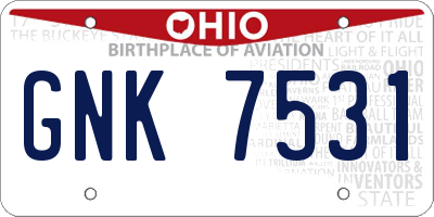 OH license plate GNK7531