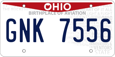 OH license plate GNK7556