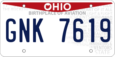 OH license plate GNK7619
