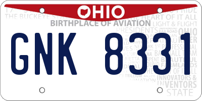 OH license plate GNK8331