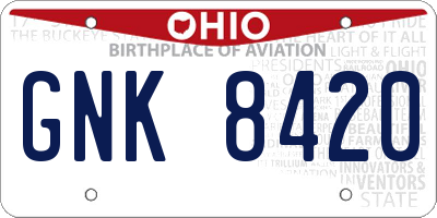 OH license plate GNK8420