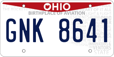OH license plate GNK8641