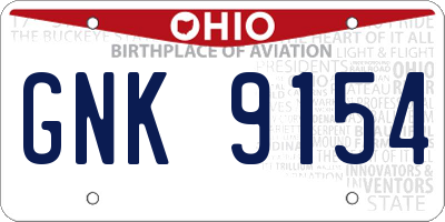 OH license plate GNK9154