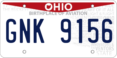 OH license plate GNK9156