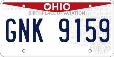 OH license plate GNK9159