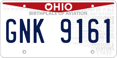 OH license plate GNK9161
