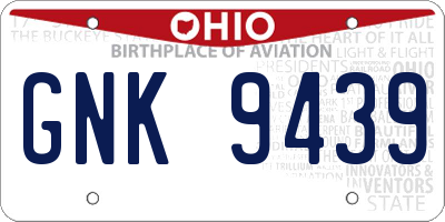 OH license plate GNK9439