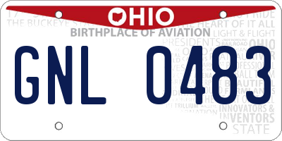 OH license plate GNL0483