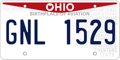 OH license plate GNL1529