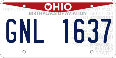 OH license plate GNL1637