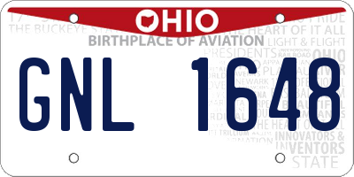 OH license plate GNL1648