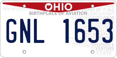 OH license plate GNL1653