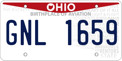 OH license plate GNL1659