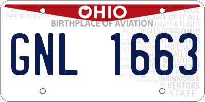 OH license plate GNL1663