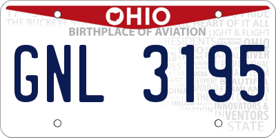 OH license plate GNL3195