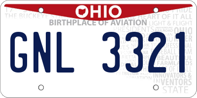 OH license plate GNL3321