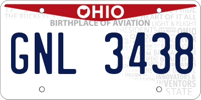 OH license plate GNL3438