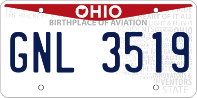 OH license plate GNL3519