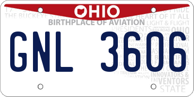 OH license plate GNL3606