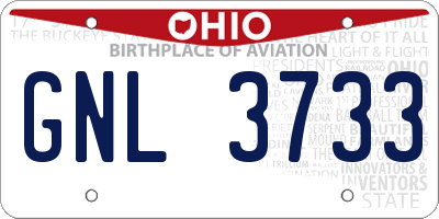 OH license plate GNL3733