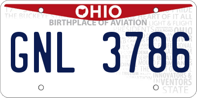 OH license plate GNL3786