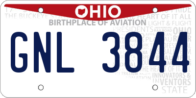 OH license plate GNL3844