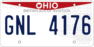 OH license plate GNL4176
