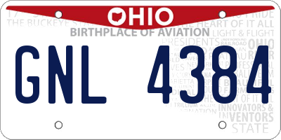 OH license plate GNL4384