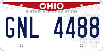 OH license plate GNL4488
