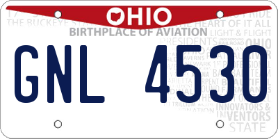 OH license plate GNL4530
