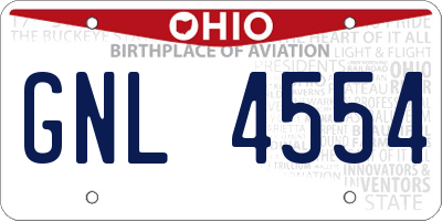 OH license plate GNL4554