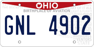 OH license plate GNL4902