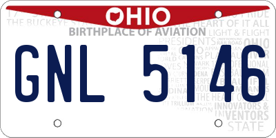 OH license plate GNL5146