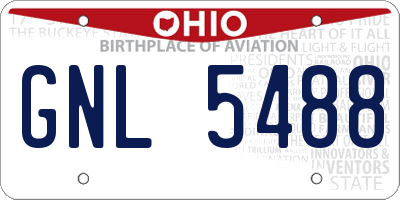 OH license plate GNL5488