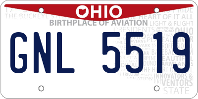 OH license plate GNL5519