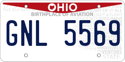 OH license plate GNL5569