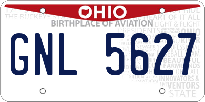 OH license plate GNL5627
