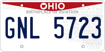 OH license plate GNL5723