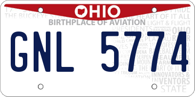 OH license plate GNL5774