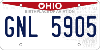 OH license plate GNL5905