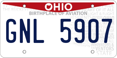 OH license plate GNL5907