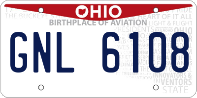 OH license plate GNL6108