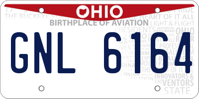 OH license plate GNL6164