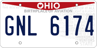 OH license plate GNL6174