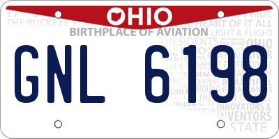 OH license plate GNL6198