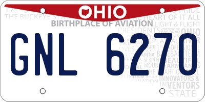 OH license plate GNL6270
